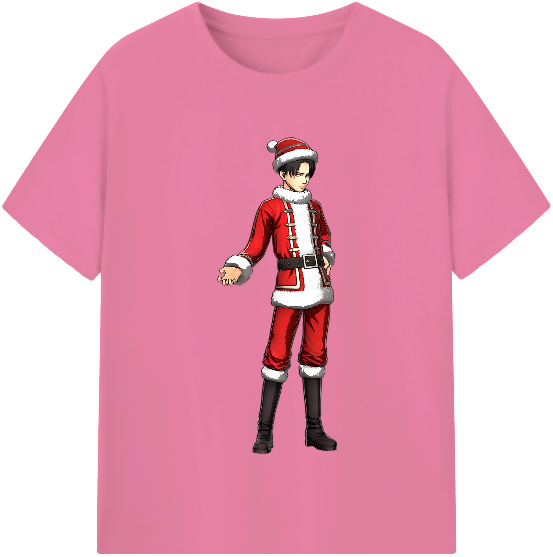 （画像用） 進撃の巨人 リヴァイ·アッカーマン Attack on Titan Levi Ackerman 綿100％半袖Tシャツ（フロントプリント）